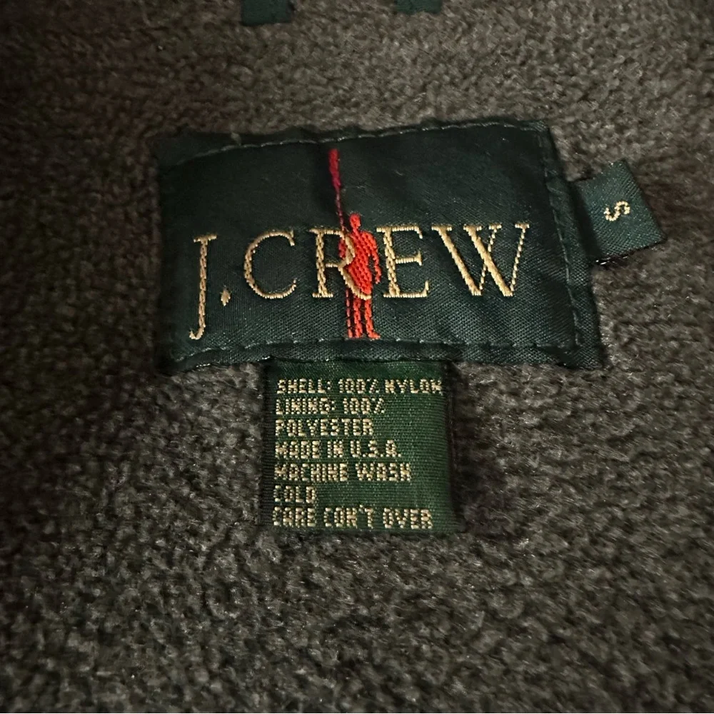 MENS J. Crew Forest Green Peacoat Parka Fleece Lined Winter Coat Utility Jacket